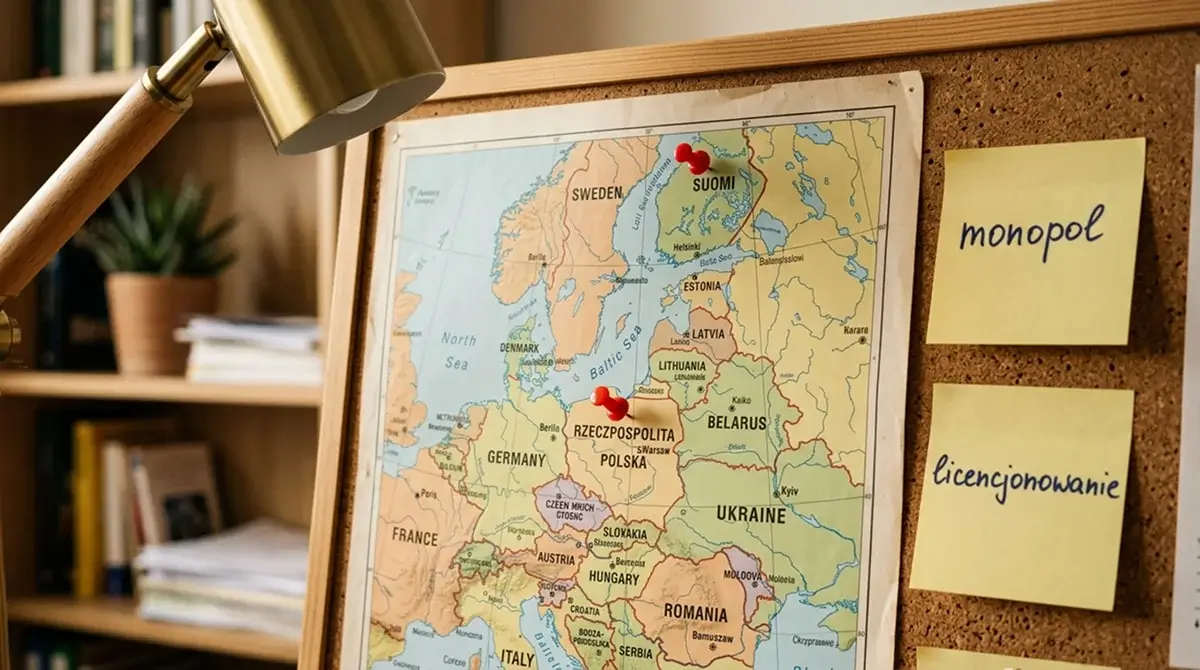 Mapa krajów UE — modele licencyjne kontra państwowy monopol hazardowy